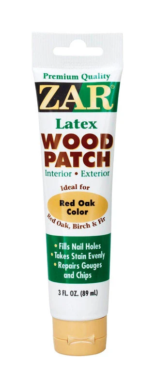 Latex Wood Patch for Interior and Exterior Use, Red Oak Color, 3 Ounce Container