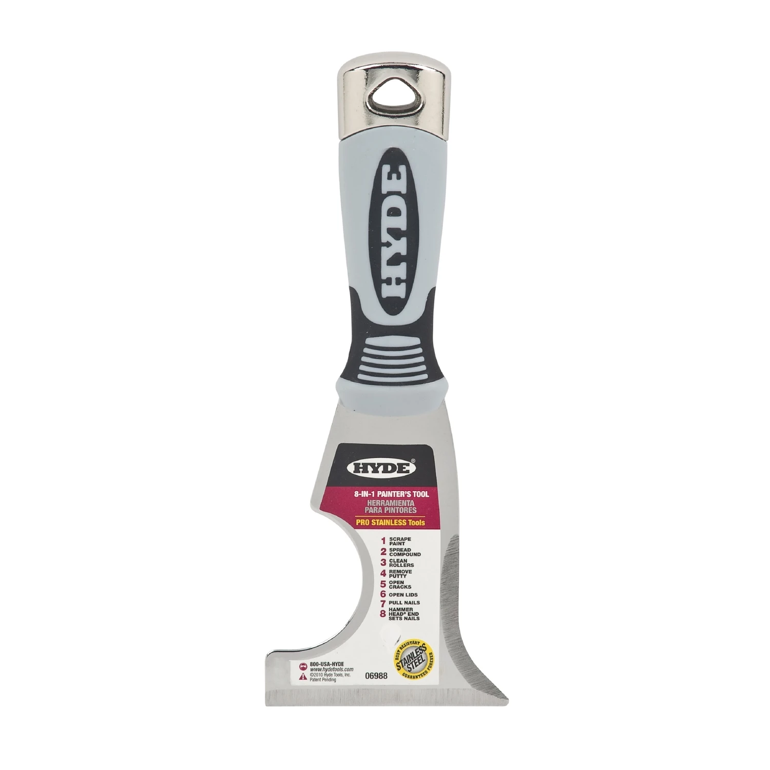 Pro Stainless 8-in-1 Multi-purpose Painter's Tool With Stiff Blade