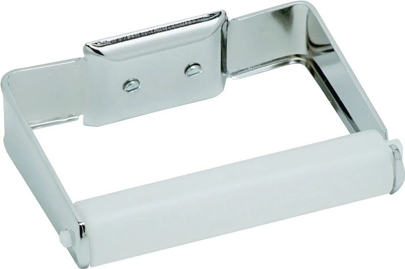 Chrome Toilet Tissue Holder with Durable Metal Construction and Easy Wall Mount Design