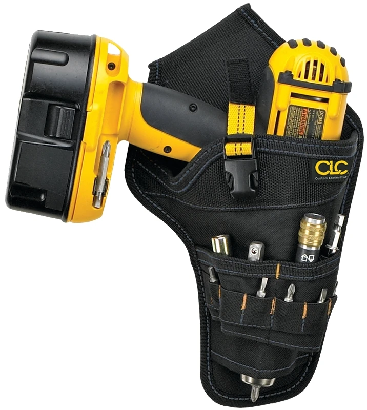 Custom Leathercraft Clc 5023 Deluxe Cordless Drill Holder With Multiple Pockets