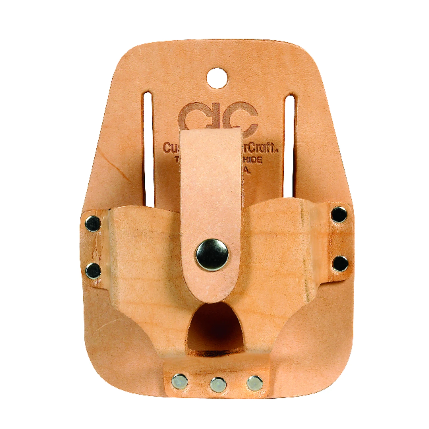 Custom Leathercraft Tape Rule Holder For 16' To 30' Tapes, Tan Leather
