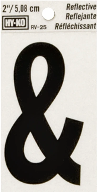 House Address Letter and Number Reflective Black and Silver Vinyl Adhesive 2 Inch