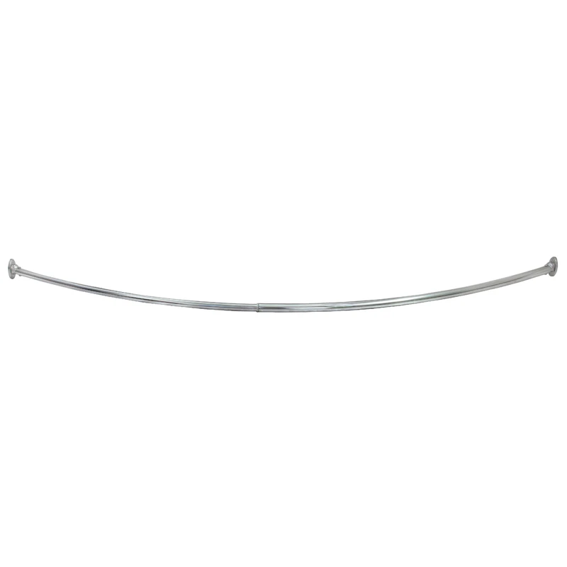 Curved Shower Rod 63 In. L Polished Chrome Steel
