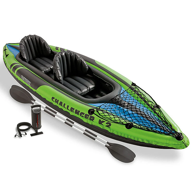 Challenger K2 2-person Inflatable Kayak Kit With Oars And Pump 68306ep