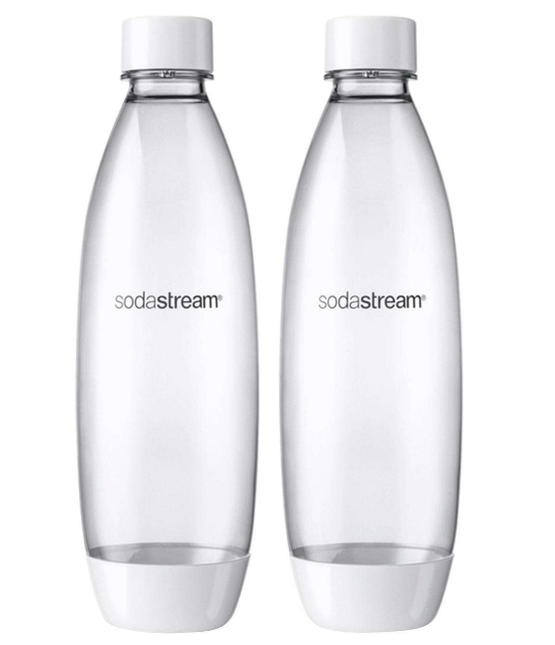 1l Carbonating Bottle, White, 2pk, Compatible With Jet, Genesis, Fizzi, Source, Power