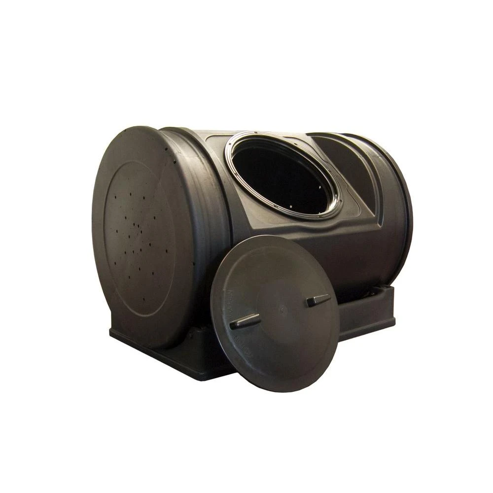 7 Cu. Ft. Compost Wizard Jr. Tumbler Composter - Black Recycled Plastic