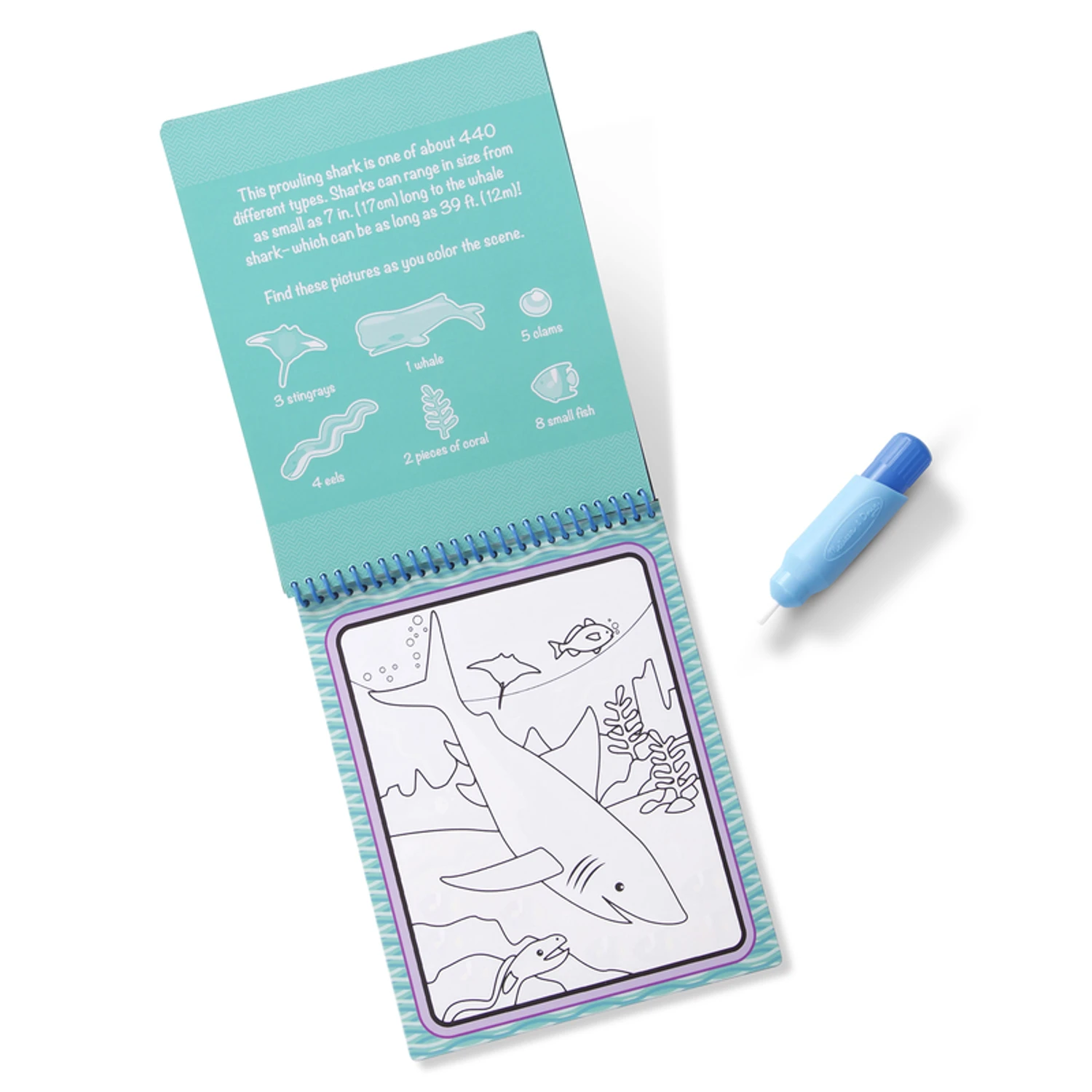 Under The Sea Water Reveal Pad - 2 Piece Travel Activity Set