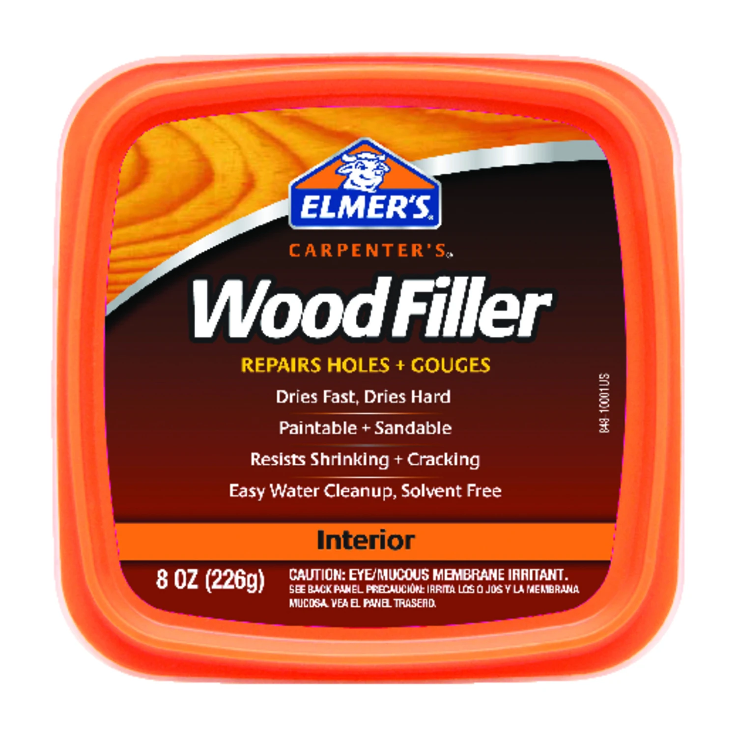 Carpenter's Light Brown Wood Filler 8 Oz - Ideal For Interior Repairs