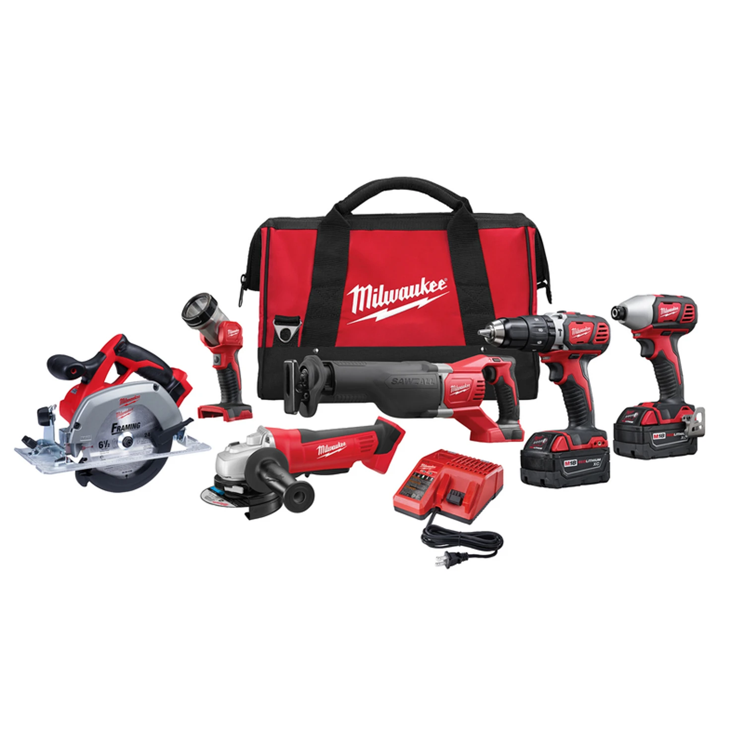 M18 2696-26 18v Cordless Lithium-ion 6-tool Combo Kit With Batteries