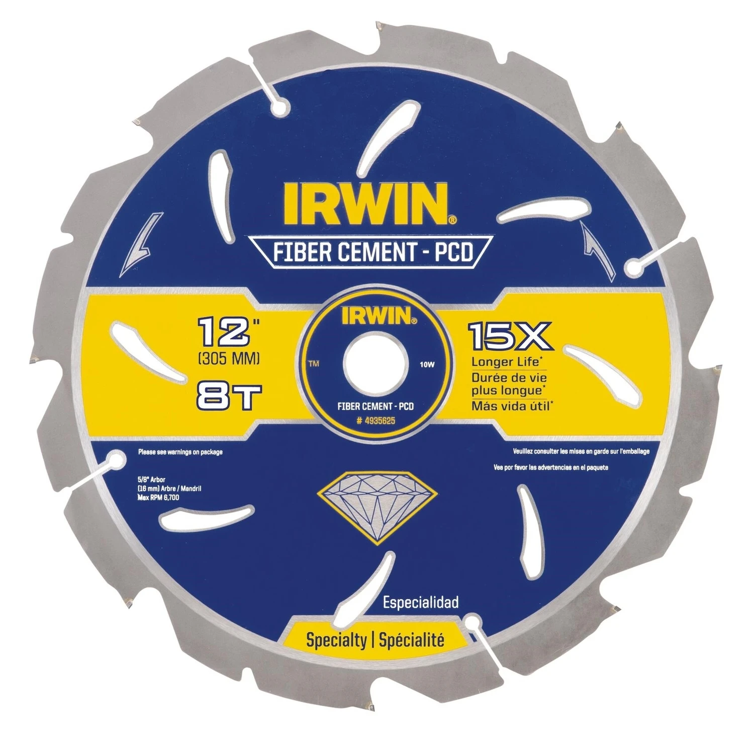 Irwin Marathon 12 in. 31 D X 5/8 in. 31 Steel Circular Saw Blade 8 teeth 1 PK