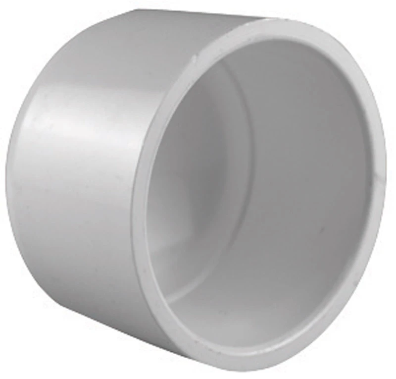 Schedule 40 PVC Pressure Cap Slip, White, 1-1/4 In.