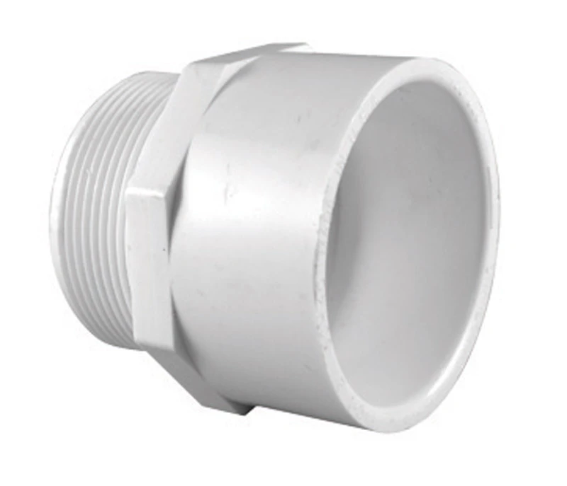 Schedule 40 PVC Pressure Male Adapter, White, 1-1/4 In. MPT