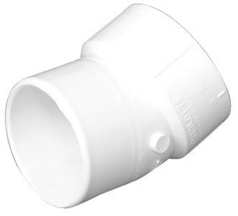 Schedule 40 PVC DWV Street Elbow, 22-1/2 Degree, 3 In.