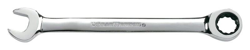 15 Millimeter Ratcheting Wrench with Durable Steel Construction and Comfortable Grip