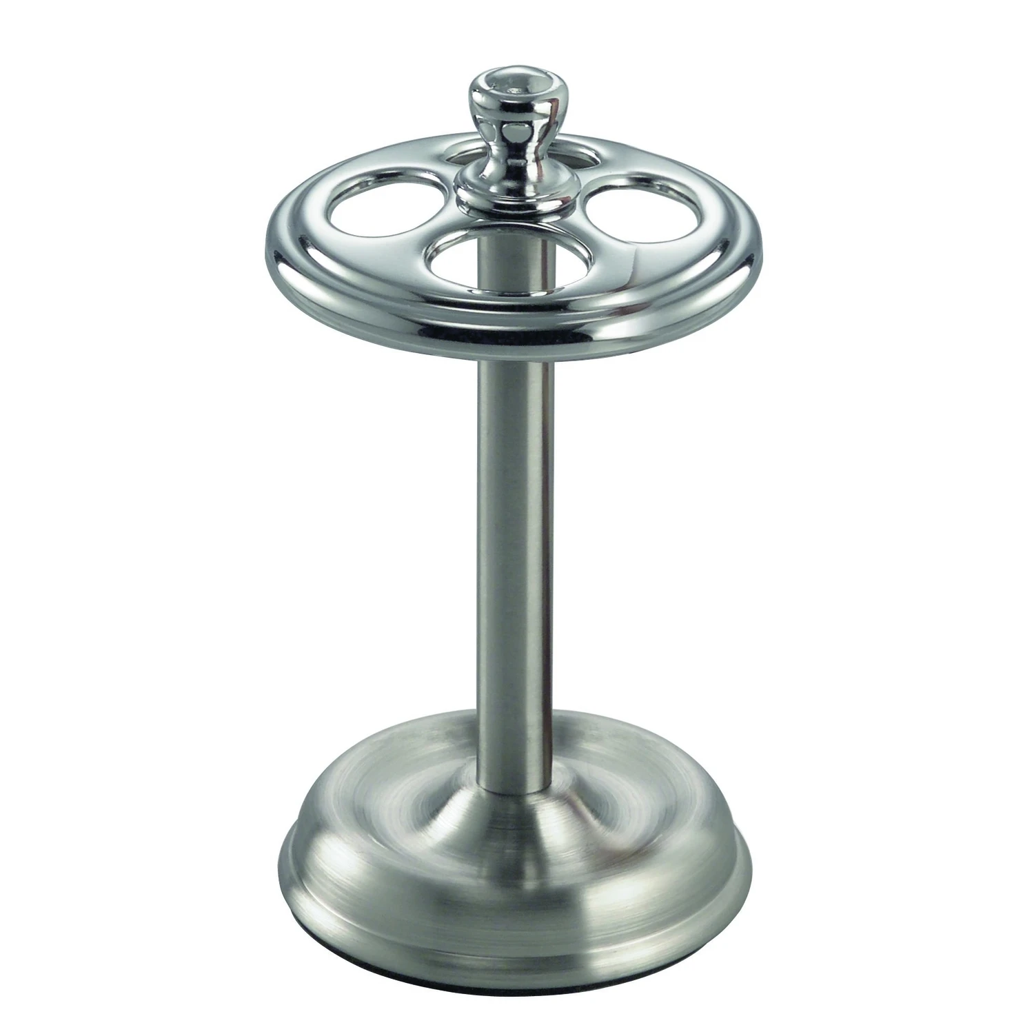 York Metal Toothbrush Holder 5.75 In. H X 3.25 In. W X 3.25 In. L Chrome Silver
