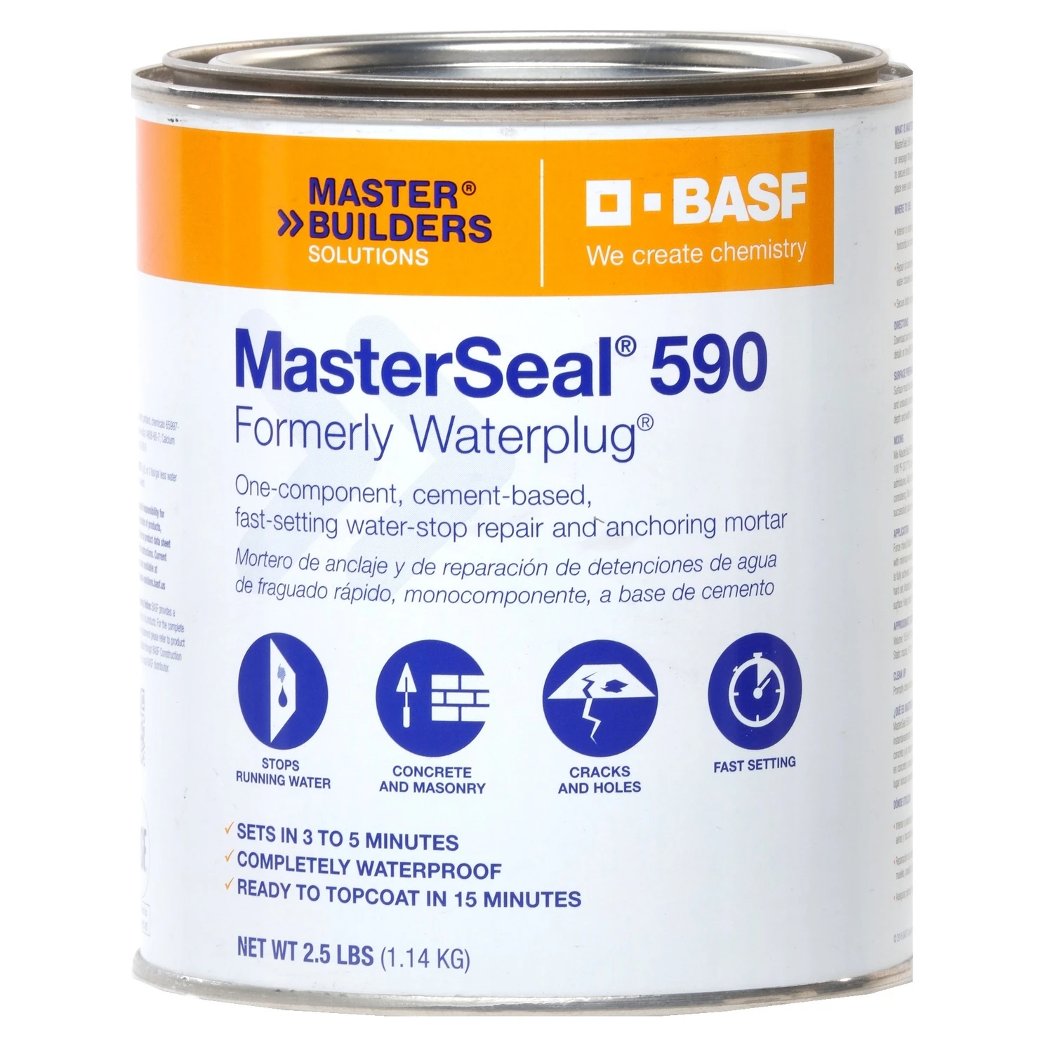 590 Hydraulic Cement Quick Setting 2.5 Pounds