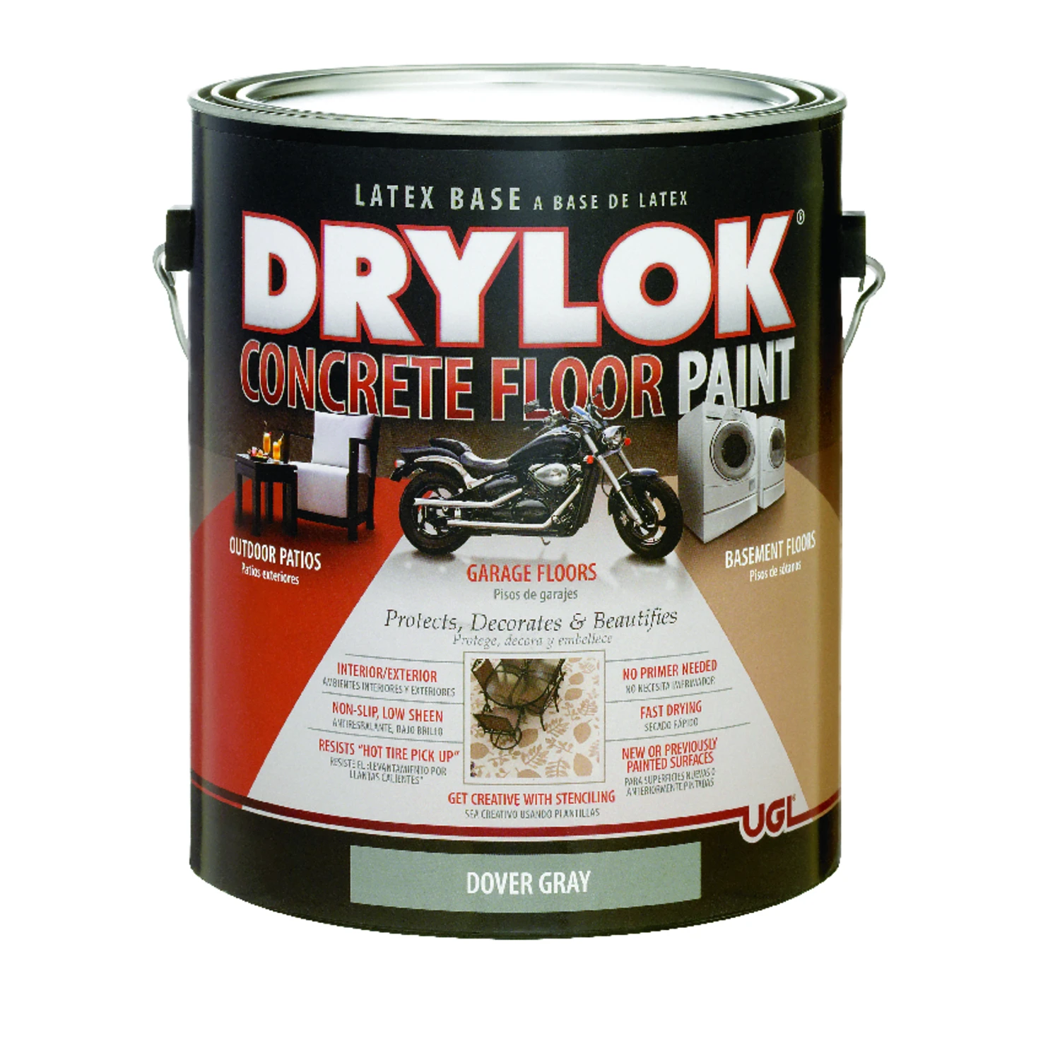 Concrete Floor Paint Dover Gray Gallon Durable Protective Coating