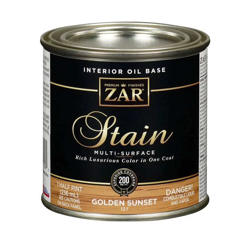 Oil-based Wood Stain, Golden Sunset, 1/2 Pint - Interior Stains & Finishes
