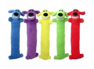 Loofa Dog Toy 18 Inch Plush Squeaky Toy - Assorted Colors