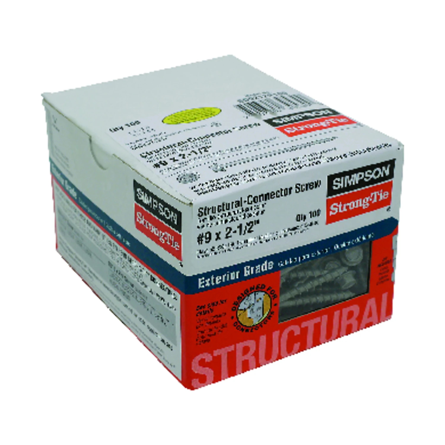 Simpson Strong-Tie Strong-Drive No. 9 Sizes X 2-1/2 in. L Star Hex Head Serrated Structural Screws