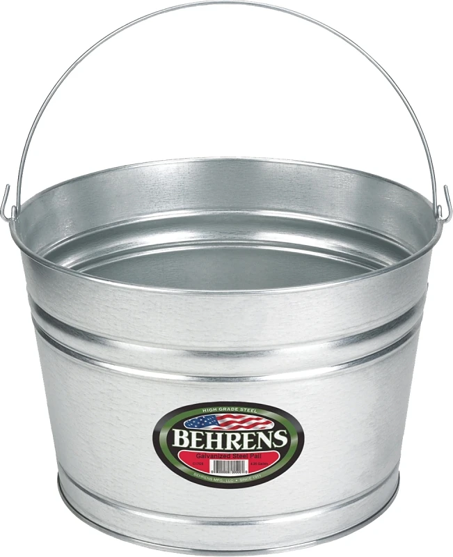 Round Wash Tub, 4 Gallons, Galvanized Sheet Steel Construction