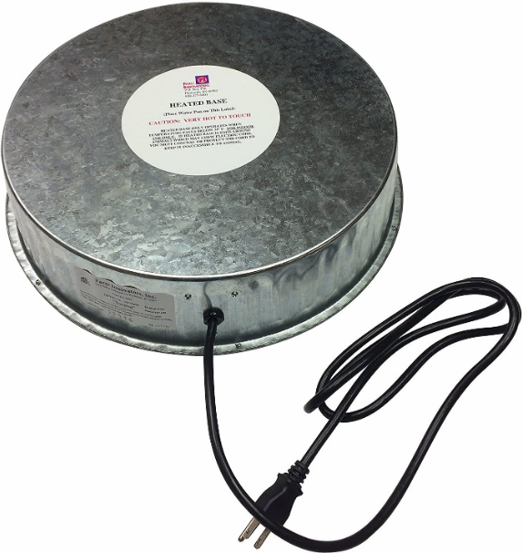 Heated Poultry Fountain Base, 125 Watt, Durable Water Container Heater