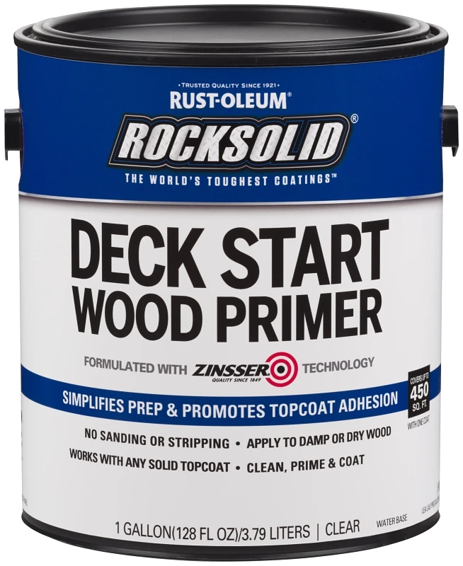 Rocksolid Clear Exterior Primer, 1 Gallon - Water-based, Easy Application