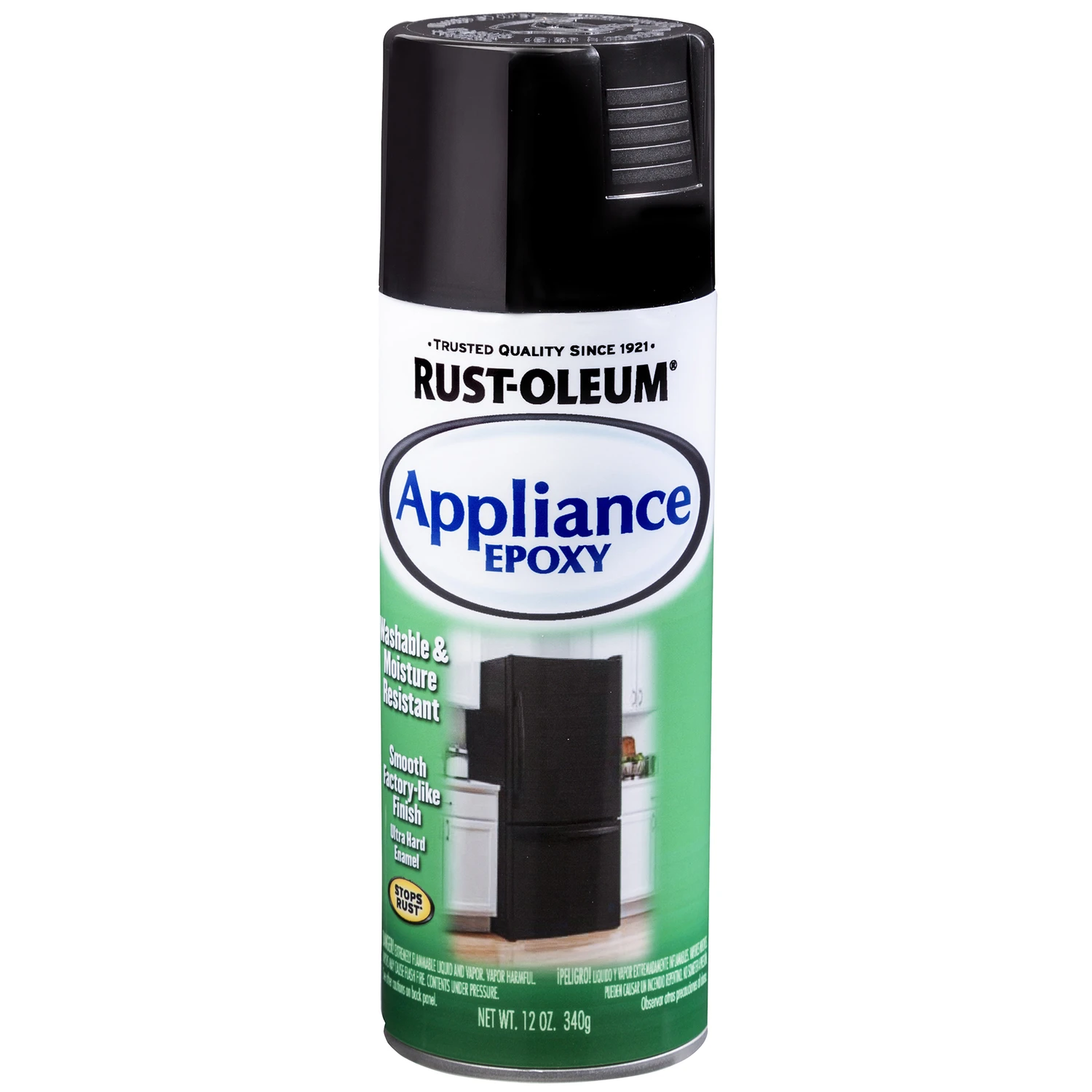 Gloss Black 12 Oz. Appliance Epoxy Spray Paint - Durable & Moisture Resistant