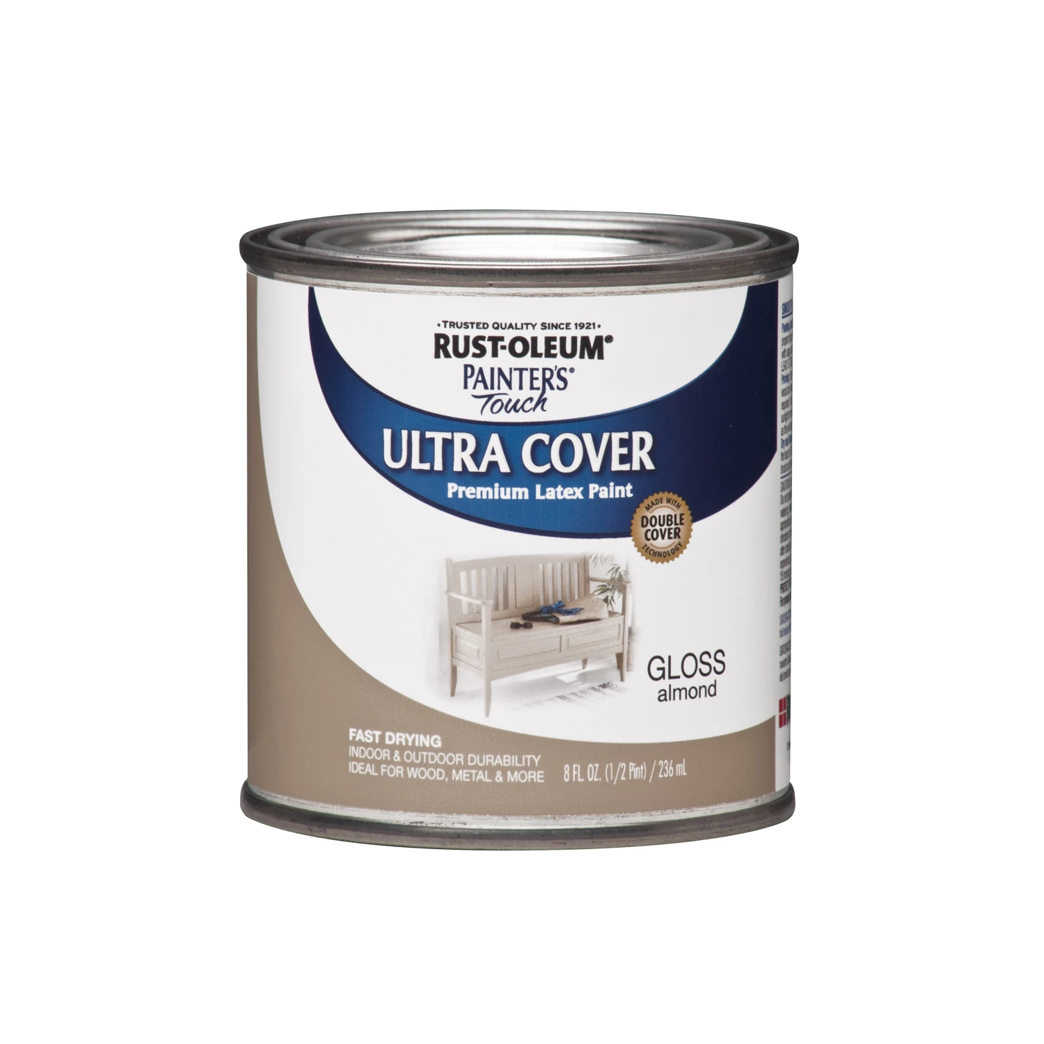 Painter's Touch Ultra Cover Paint Almond Gloss Finish Half Pint