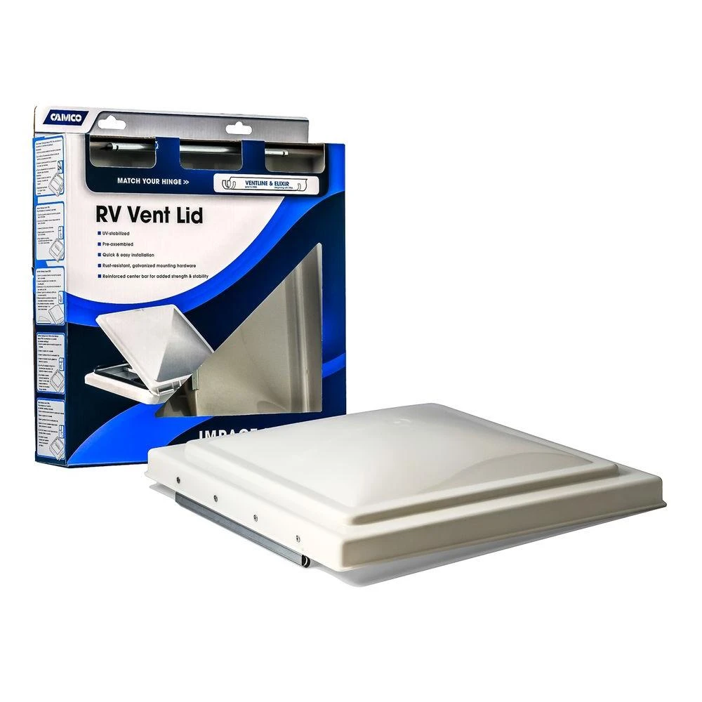 RV Vent Lid, White Polypropylene
