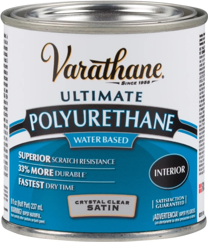 Satin Finish Interior Waterborne Diamond Polyurethane, Half Pint