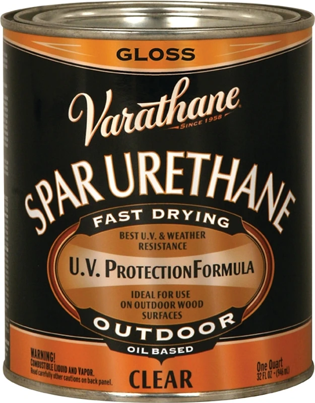 Spar Urethane Oil-Based Clear Gloss Finish 1 Quart
