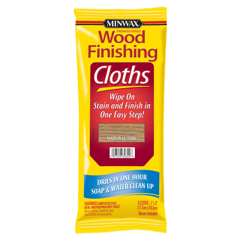 Wood Stain Cloths, Natural Oak, Covers 50-Sq. Ft.