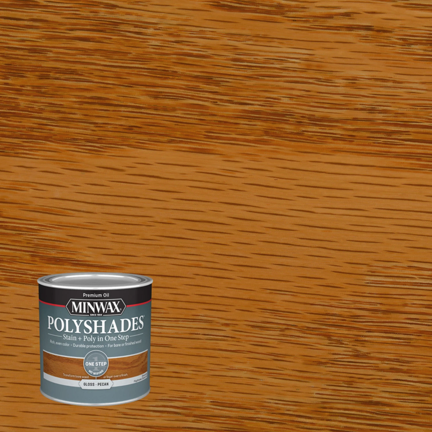 Polyshades 1/2 Pt. Gloss Stain & Finish, Oil-based, Pecan Color