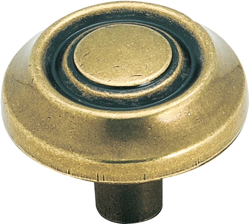 KNOB CABINET 1-1/4IN BRNSHD BR