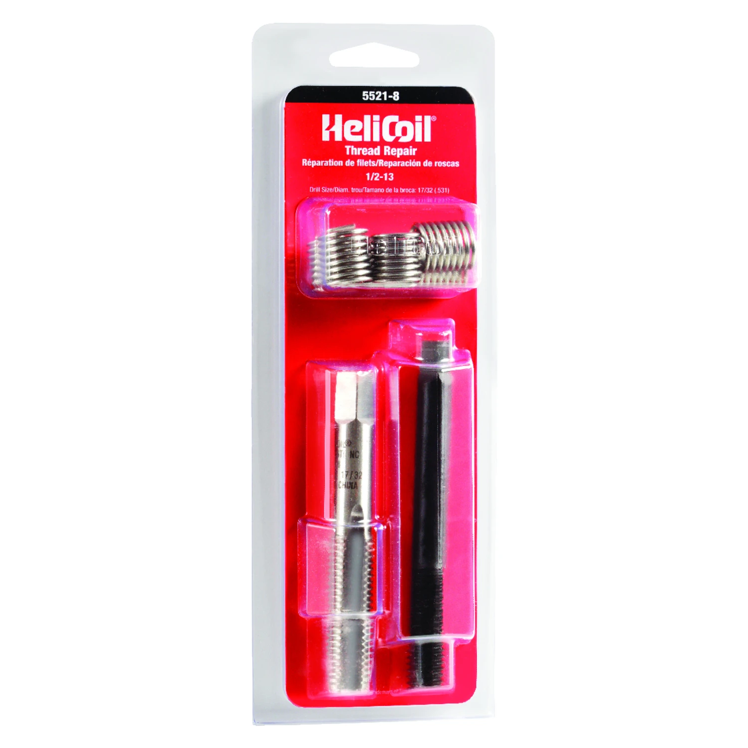 1/2-13 Stainless Steel Thread Repair Kit With Tap And Installation Tool