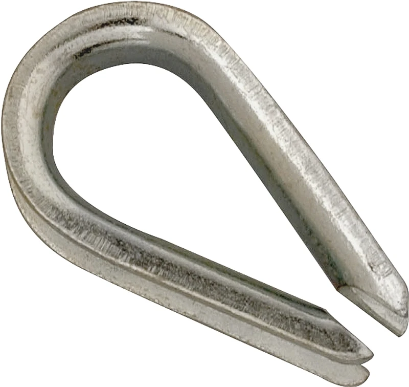Galvanized Steel Wire Rope Thimble, 3/8 Inch Size for Cable Protection