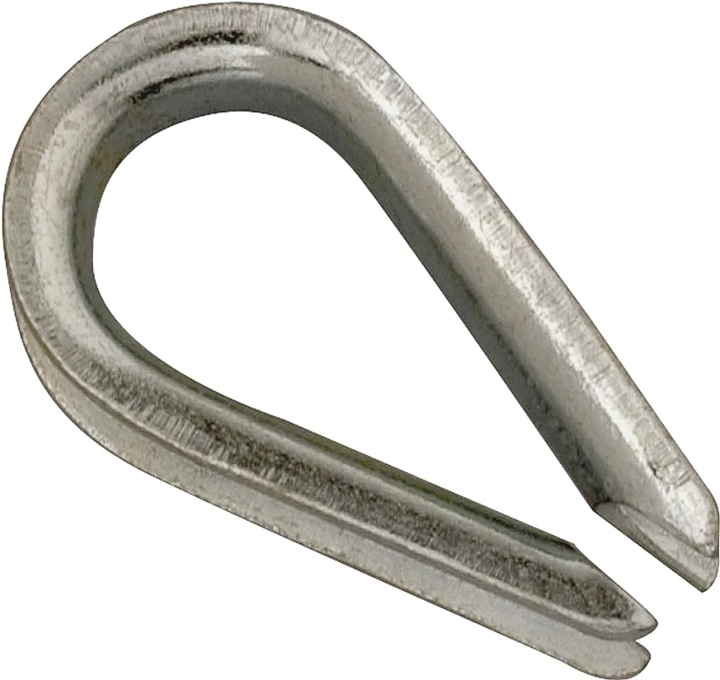 3/16 In. Electro-galvanized Wire Rope Thimble - Durable Zinc-coated Construction