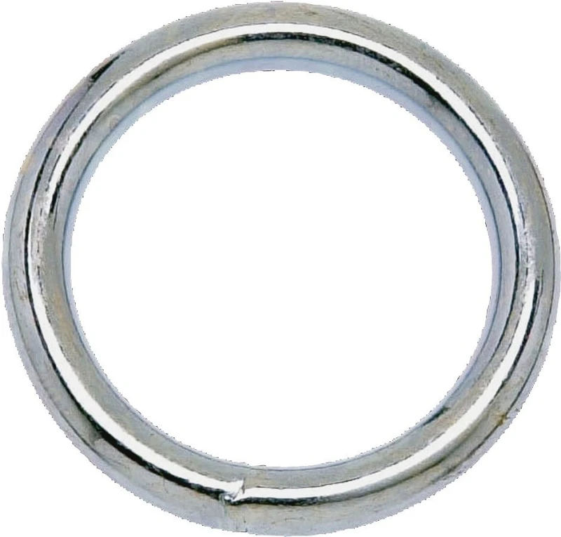 Welded Ring with Nickel Finish, 1 and 1 Quarter Inch Diameter