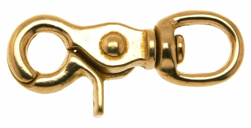 1/2" Swiveling Round Eye Trigger Snap, 2-1/2" Length, 40 Lb Load Capacity