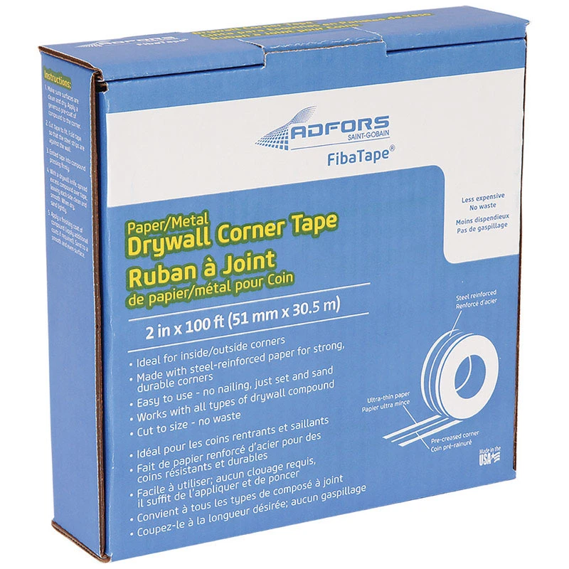 White Metal Corner Tape Roll, 2 Inch by 100 Feet, Durable Protection