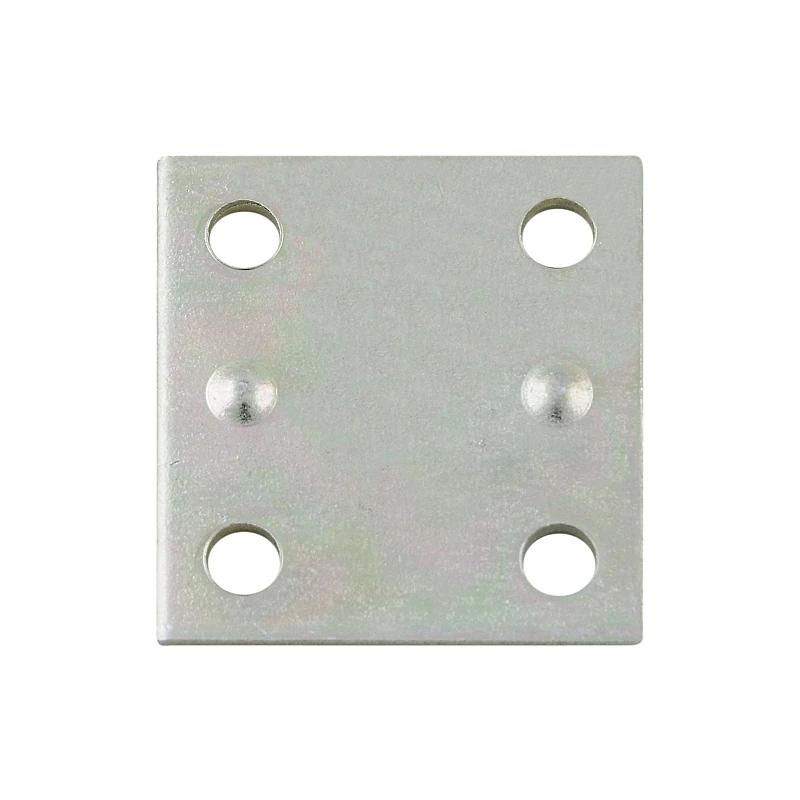 4-Pk., 1-1/2 x 1-3/8 In. Zinc Mending Plate