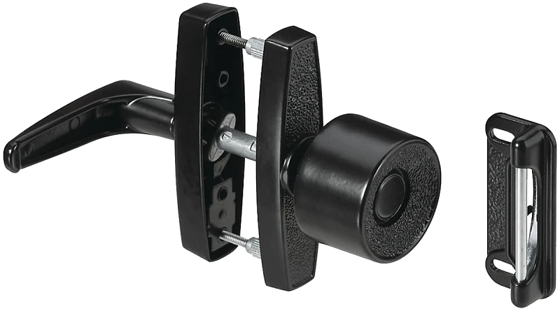 Screen & Storm Door Knob Latch, Satin Black