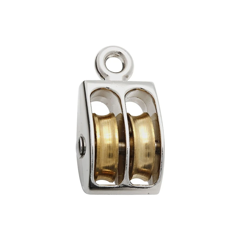 3204 3/4 In. O.d. Double Fixed Eye No-rust Rope Pulley - 25 Lb Load Capacity