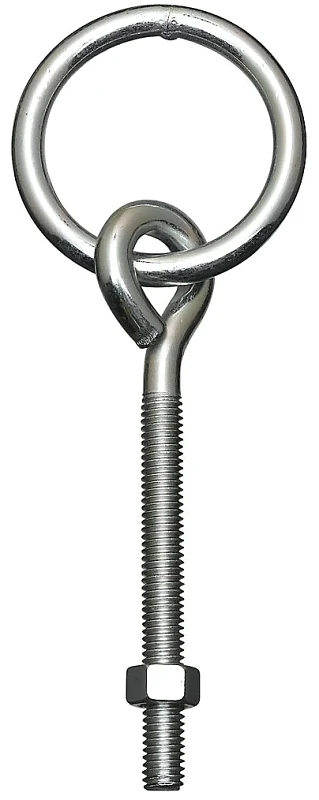 3/8 In. X 5-1/8 In. Zinc Eye Bolt Hitching Ring With Nut