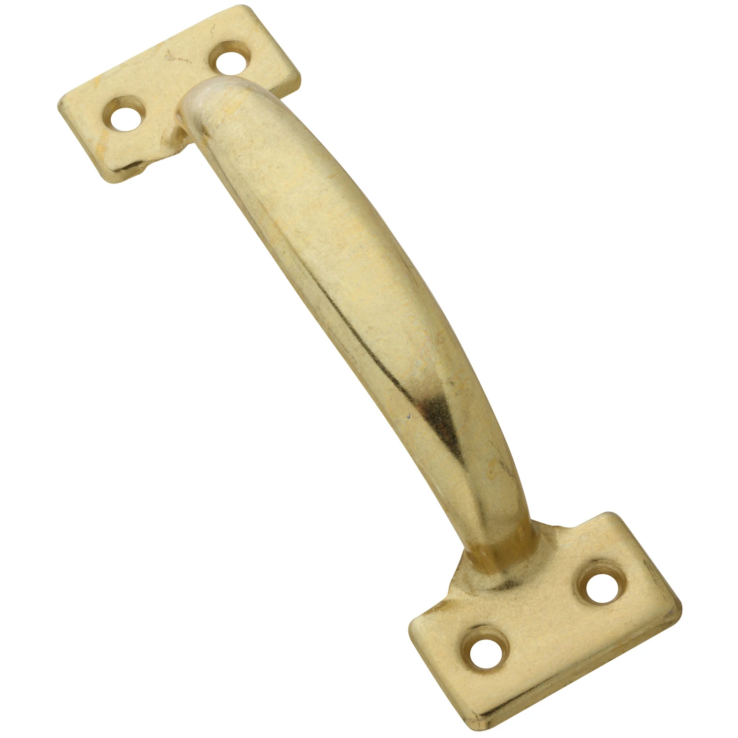 6-1/2 In. Brass Utility Door Pull, Steel Construction