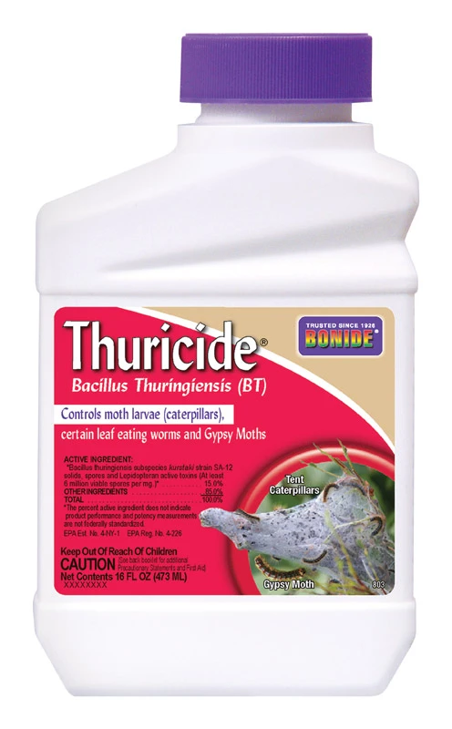 1 Pt. Liquid Concentrate Thuricide Insect Killer - Controls Caterpillars & Worms