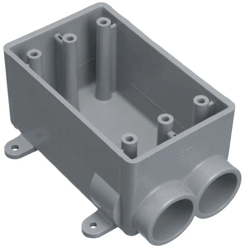 1-gang Pvc Molded Non-metallic Dead-end Termination Wall Box, 3/4 In. Outlet