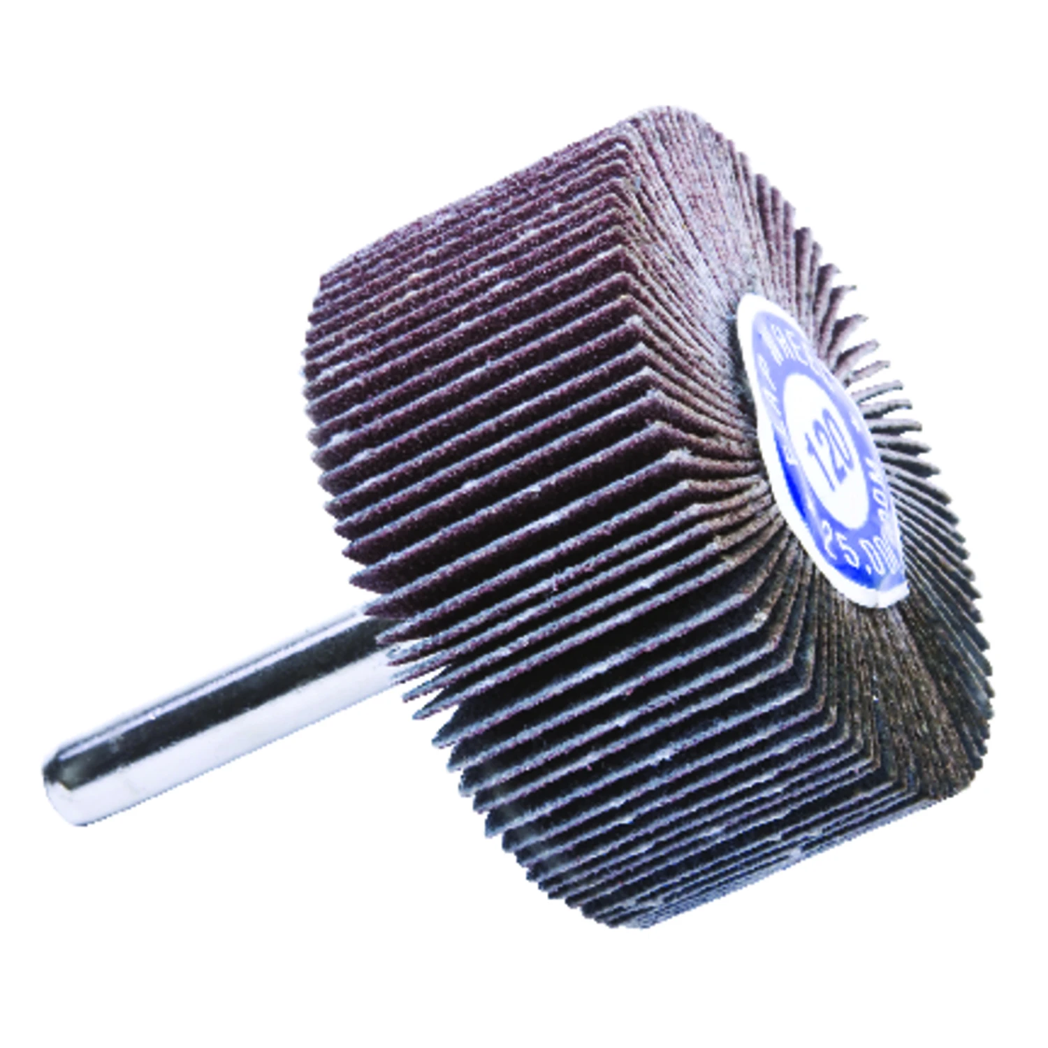 2 In. X 1/4 In. 120 Grit Aluminum Oxide Mounted Flap Sanding Wheel