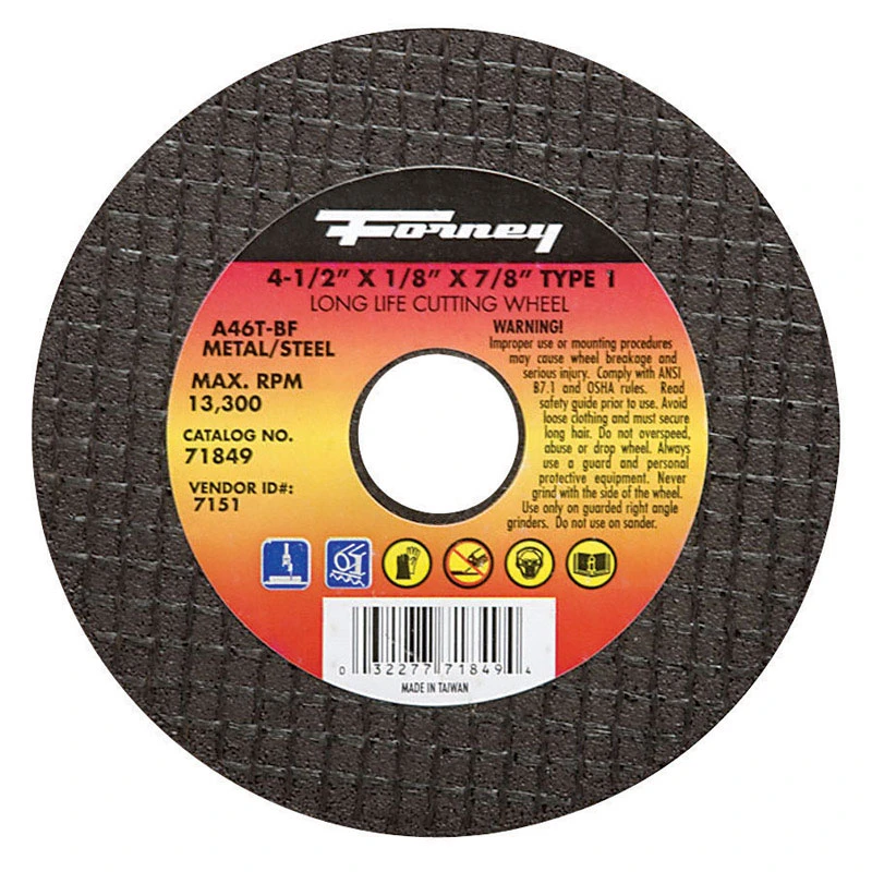 71849 Type 1 4-1/2 In. X 1/8 In. X 7/8 In. Aluminum Oxide Cut-off Wheel